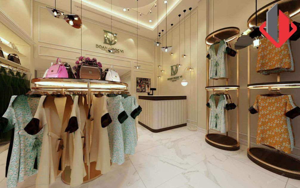 Thiết kế shop thời trang đẹp mang phong cách tối giản cuốn hút